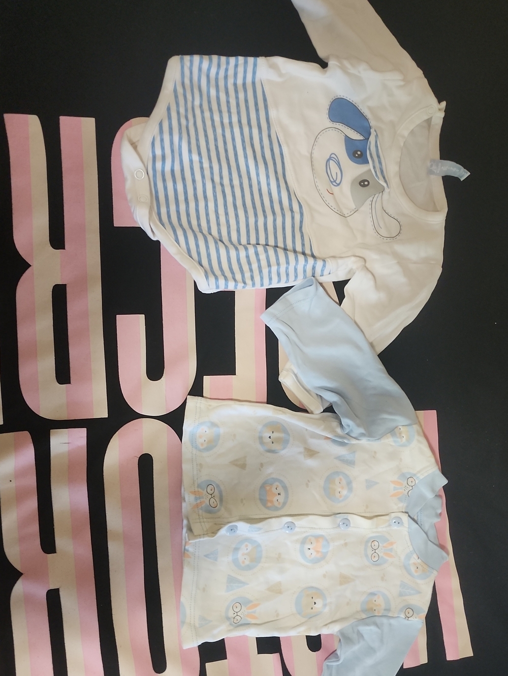 Unbranded Baby Boys' Two-Piece Long Sleeve Bodysuit Set in Light Blue - Picture 1 of 5